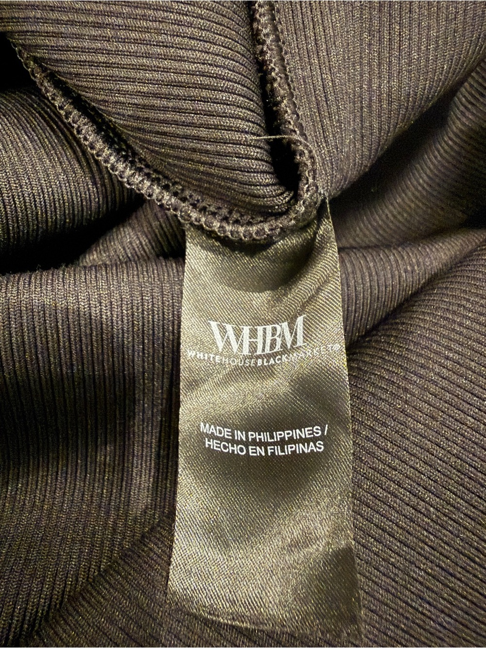 WHBM Forme Rib Sleeveless Midi Dress in Black - Picture 9 of 10